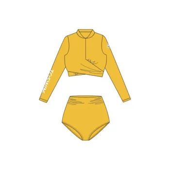 TOSWIM Two Piece Swimsuits Women's Sea Beige High Waist