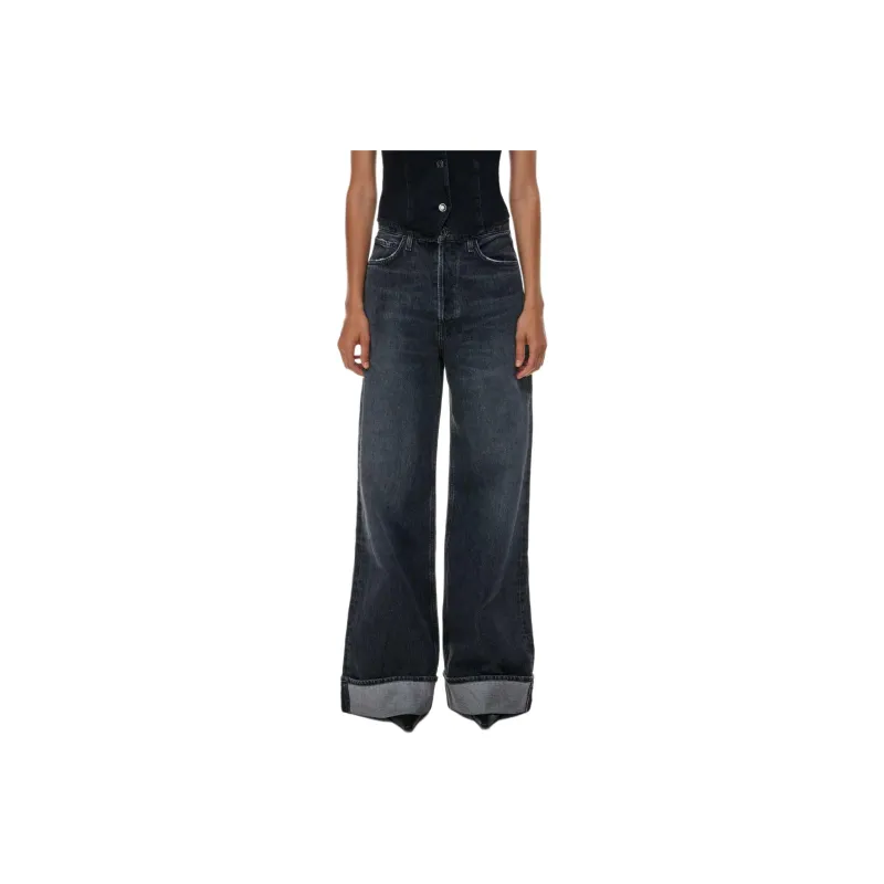 ARITZIA AGOLDE Dame Cuffed Jean Jeans Women's Ditch/Pit Color-0