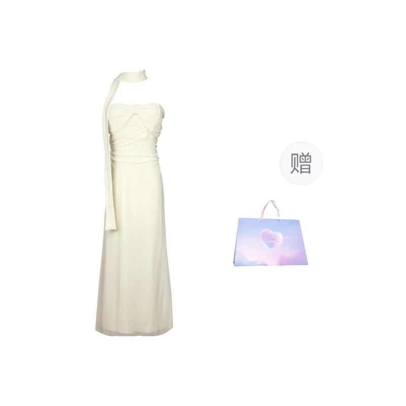Aghr Sleeveless Dress Women's Apricot-2