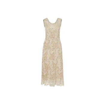 BESIONIA SS25 Sleeveless Dress Women's Dark Apricot