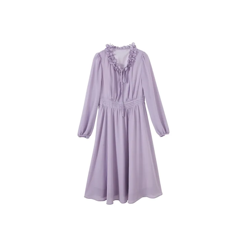 XIANGYING Long Sleeved Dress Women's-0