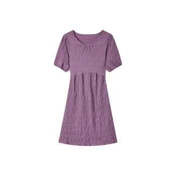 ZCDECO Short Sleeved Dress Women's Purple