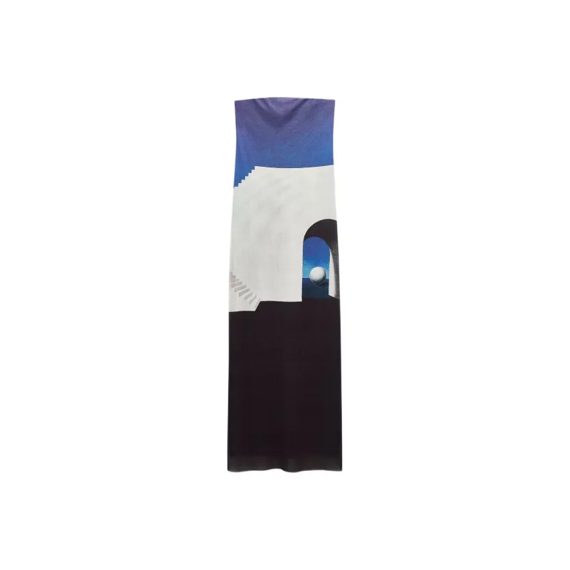 ZARA Sleeveless Dress Women's Print-0