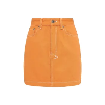 Ksubi Denim Short Skirts Women's Citrus Orange