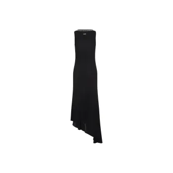 OFF WHITE Embellished Open Back Sleeveless Dress