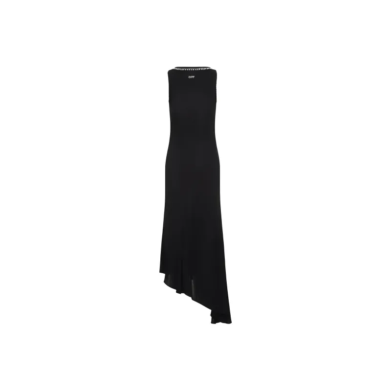 OFF WHITE Embellished Open Back Sleeveless Dress-0