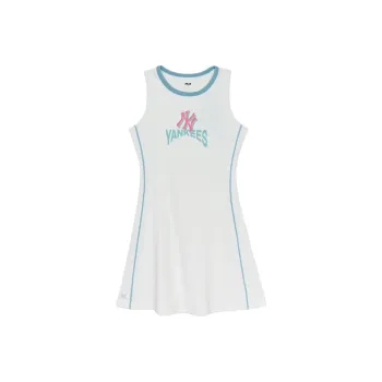 MLB New York Yankees Sleeveless Dress Women's Ecru