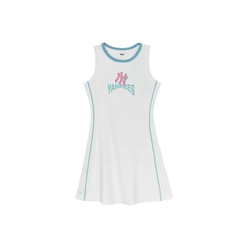 MLB New York Yankees Sleeveless Dress Women's Ecru-0