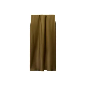 ZARA Casual Long Skirts Women's Dark Olive Green