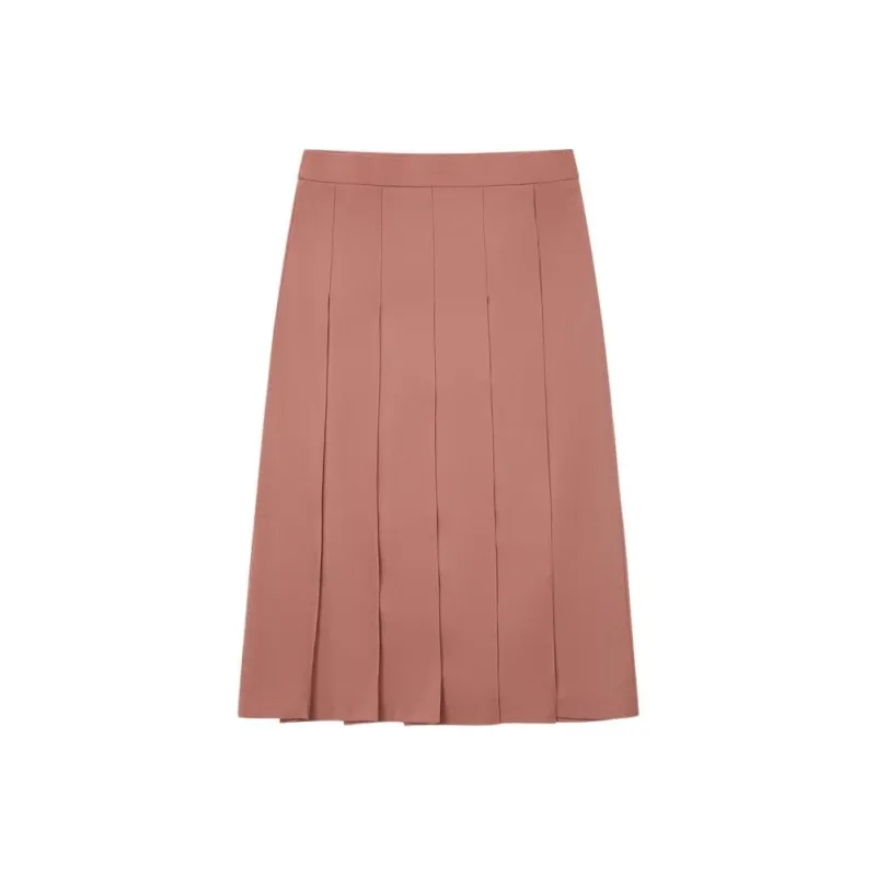 THEORY Casual Long Skirts Women's Pink-0