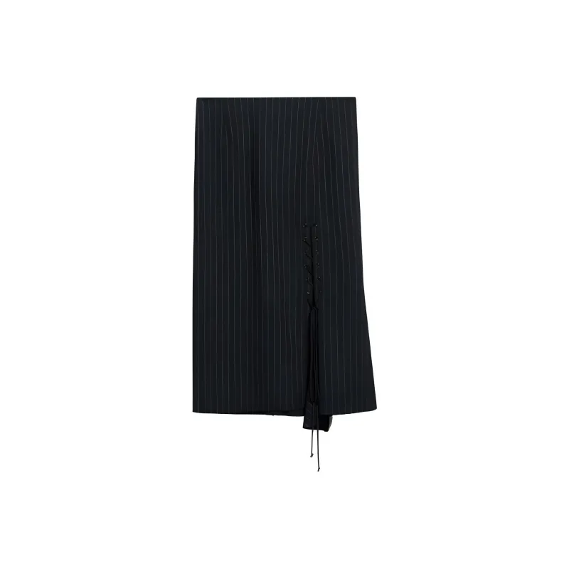 SportMax Casual Long Skirts Women's Black-0