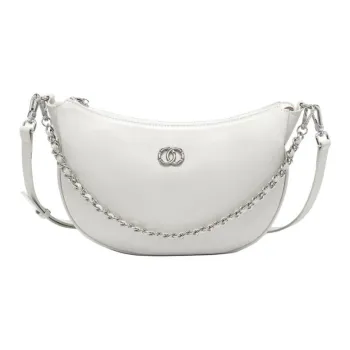 VANDEE Top Grain Cow Leather Crossbody Bag, Shoulder Bag Women's Black/White