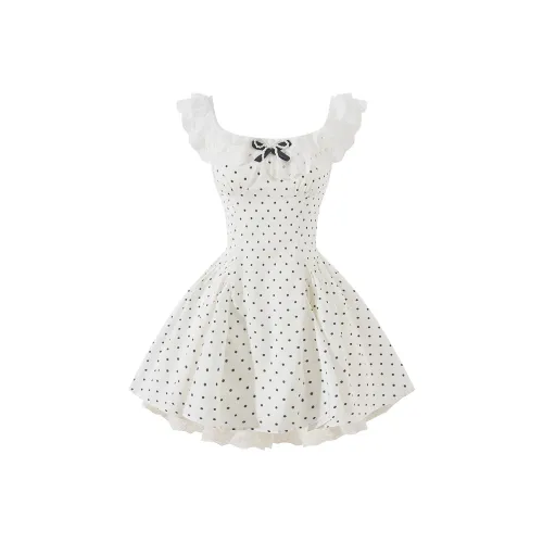 FLIM Slip Dresses Women's White