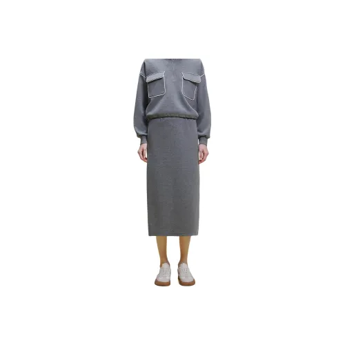 Lois Casual Long Skirts Women's Lead Gray