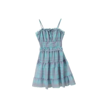 Incolore Slip Dresses Women's Blue Green