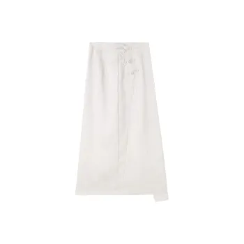 HIPPIEMISS Casual Long Skirts Women's White