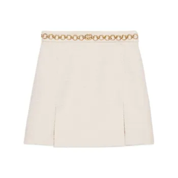GUCCI Casual Short Skirts Women's Ivory White