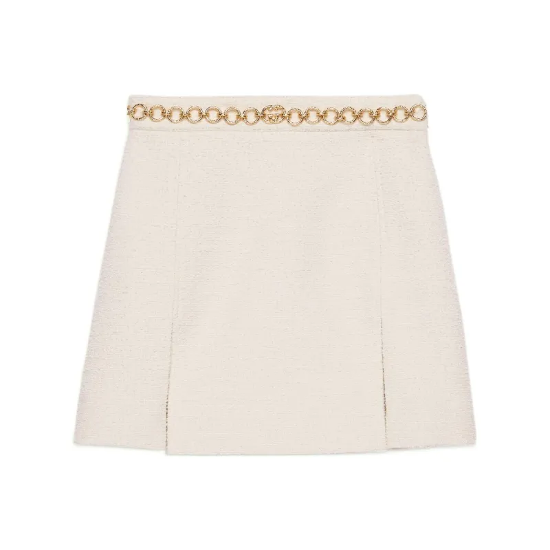 GUCCI Casual Short Skirts Women's Ivory White-0