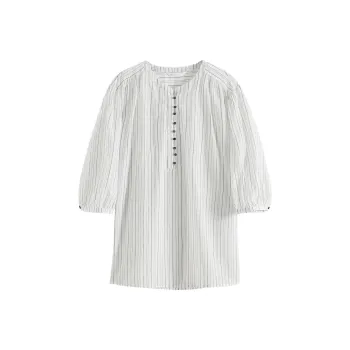 FANSILANEN Casual Suit Women's Black White Stripes