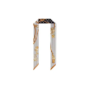 LOUIS VUITTON Mulberry Silk Hair Bands Women's Black White