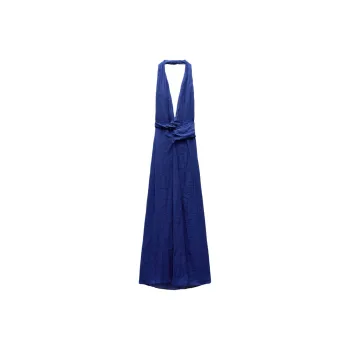 ZARA ZW Series Sleeveless Dress Women's Blue