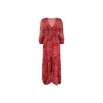 ISABEL MARANT ETOILE Long Sleeved Dress Women's Red