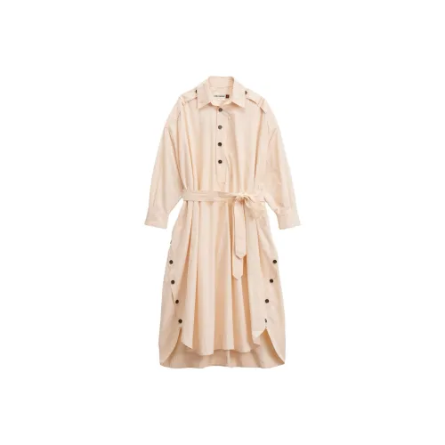 ZARA Long Sleeved Dress Women's Cream