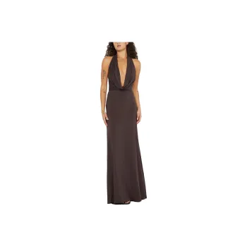 BEC+BRIDGE NESSIE COWL NECK MAXI DRESS Sleeveless Dress Women's Dark Chocolate/Black Chocolate