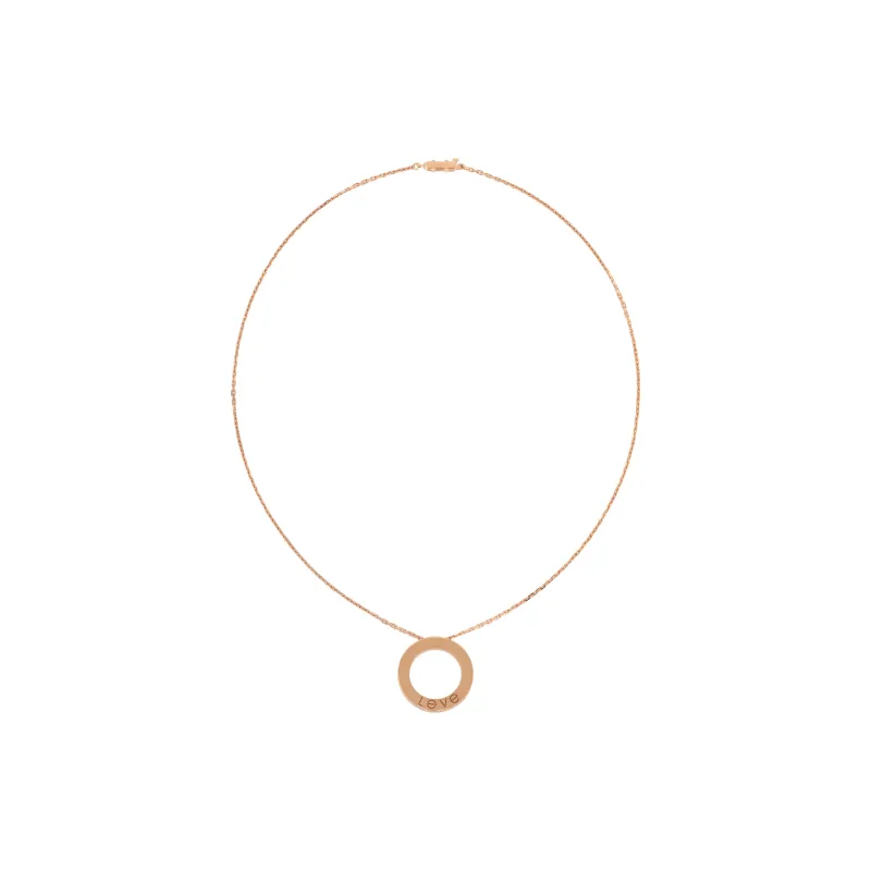 CARTIER Love Necklace Collection 18K Rose Gold Necklaces Women's-1