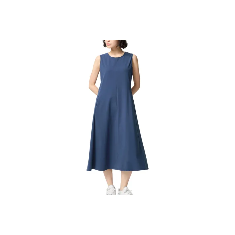 UNIQLO Sleeveless Dress Women's Sea Blue-0