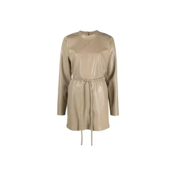 NANUSHKA Faux leather Drawstring waist Minidress