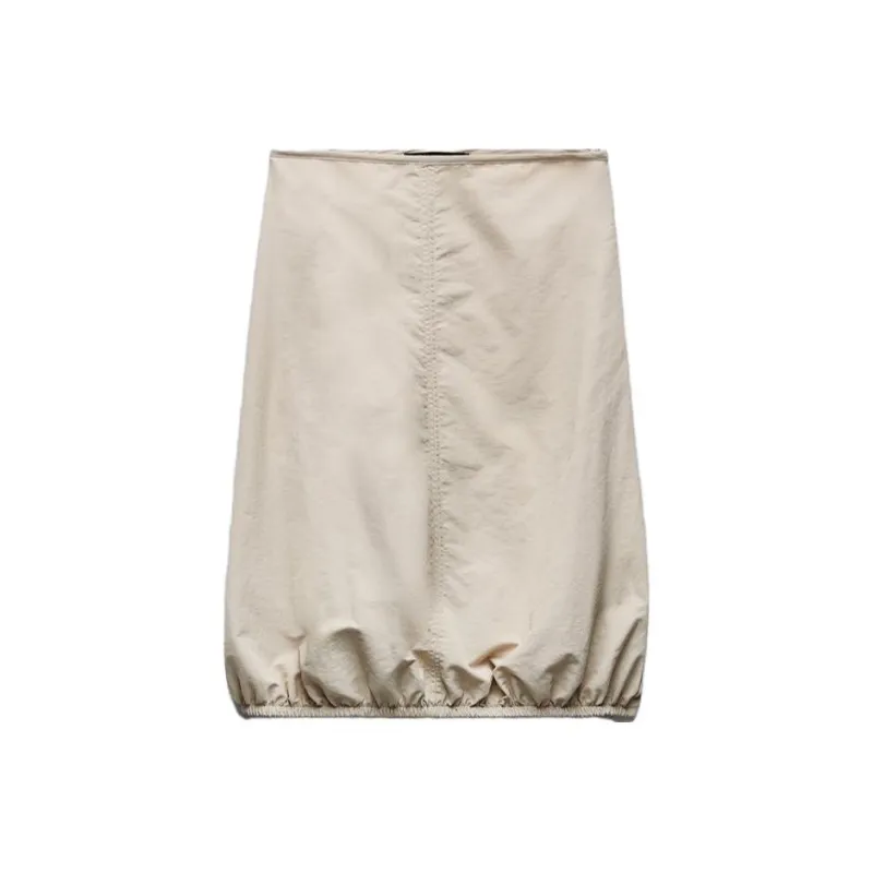 ZARA Casual Long Skirt Women's Nude Medium-0