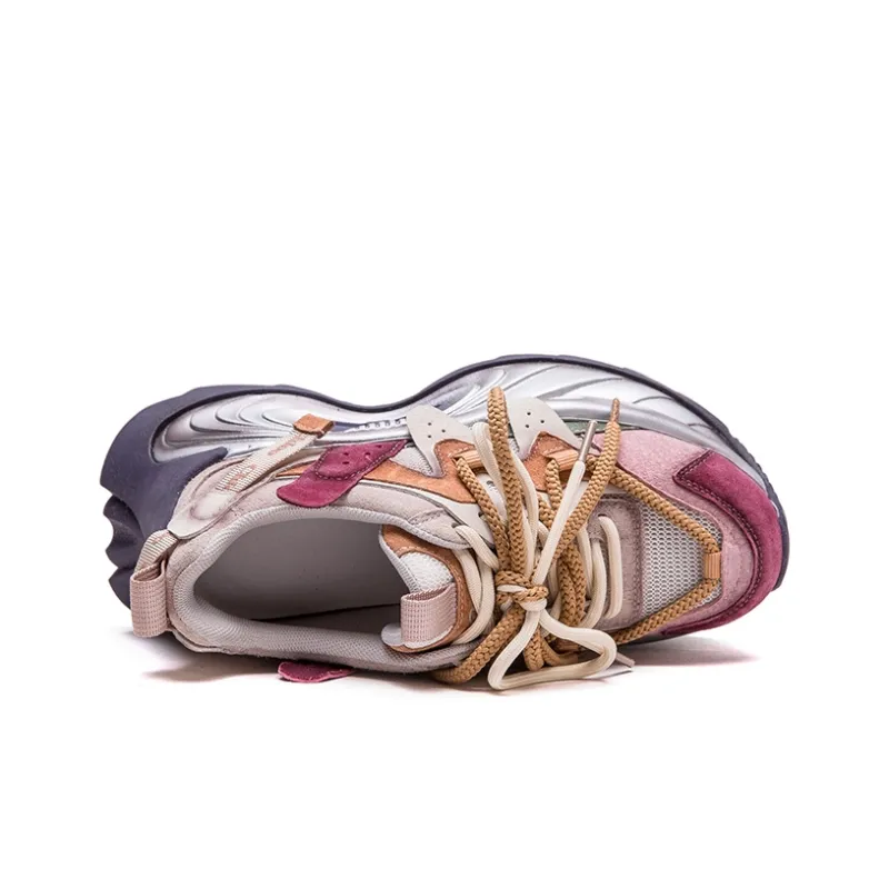 Chibang Abrasion Resistant, Breathable, Lightweight, Height Increasing Low Top Chunky Sneakers Women's-1