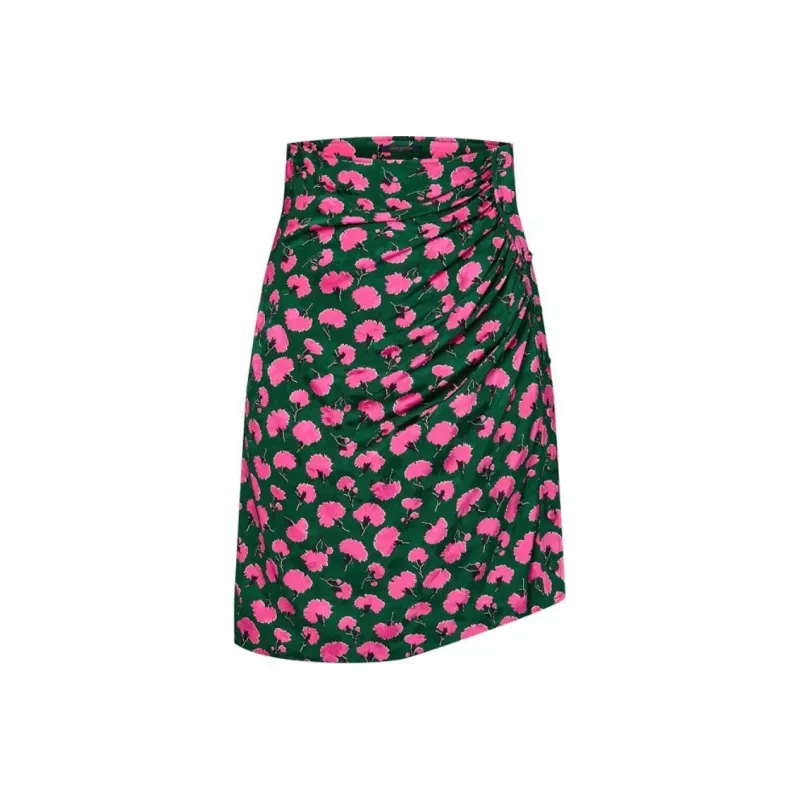LOUIS VUITTON Carnation Print Ruched Skirt-0