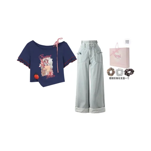 SNBL Casual Suit Women's Pants+T Shirt