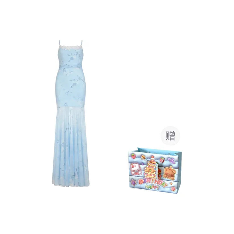 TWOPLUMGIRLS Slip Dress Women's Blue-0