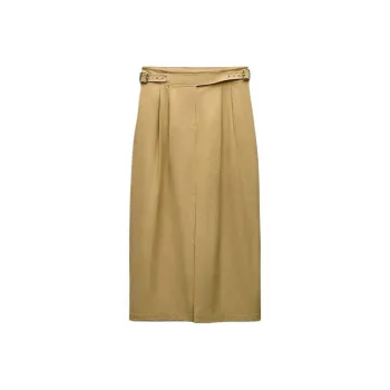 ZARA Casual Long Skirts Women's Tan