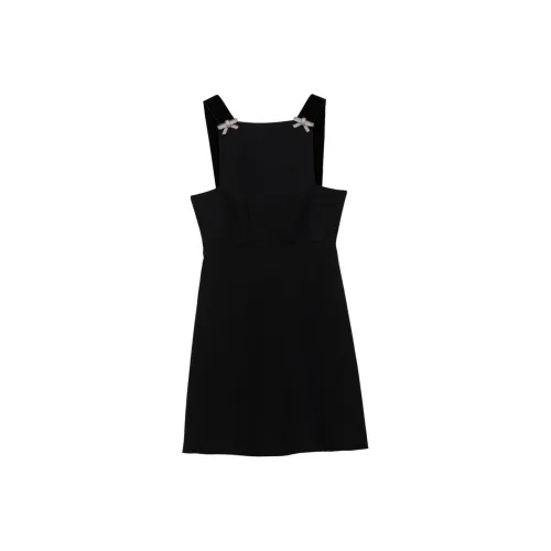 PRADA Bow Detailed Cady Mini Dress
