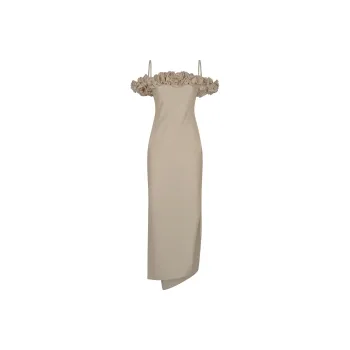 COPERNI Ruffled Drop Shoulder Asymmetric Dress