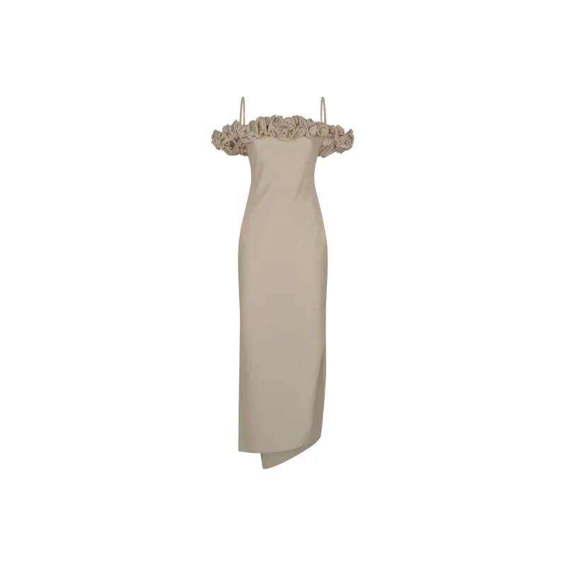 COPERNI Ruffled Drop Shoulder Asymmetric Dress-0
