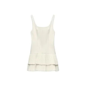 ZARA Sleeveless Dress Women's Frosted White