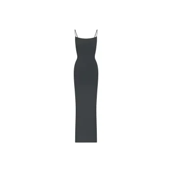 SKIMS SOFT LOUNGE LONG SLIP DRESS Slip Dress Women's Deep Sea/Deep Sea