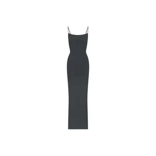 SKIMS SOFT LOUNGE LONG SLIP DRESS Slip Dress Women's Deep Sea/Deep Sea
