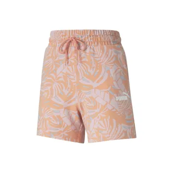 PUMA FLORAL VIBES High Waist Shorts Sports Shorts Women's Orange