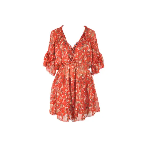 BASTA SURF Two Piece Swimsuits Women's Red With Floral