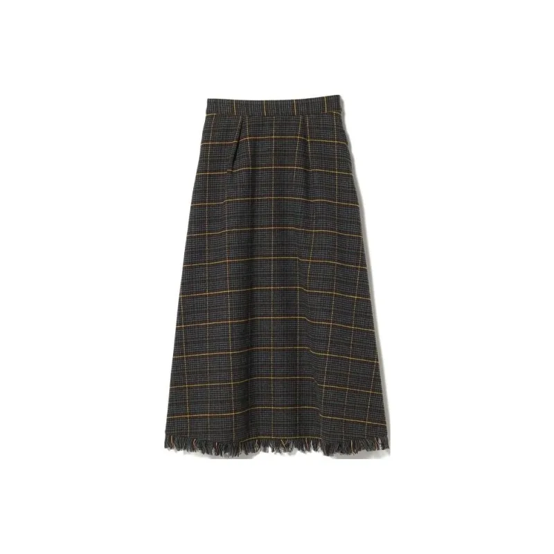 Beams Casual Long Skirt Women's Black-0
