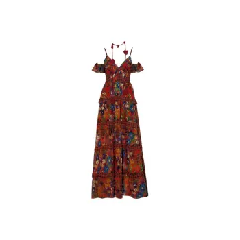 PLAY BUSH Slip Dress Women's Red