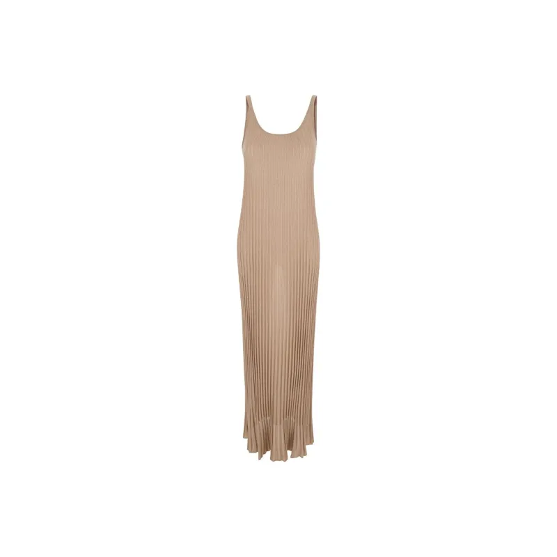 MaxMara Pleated Sleeveless Knitted Dress-0
