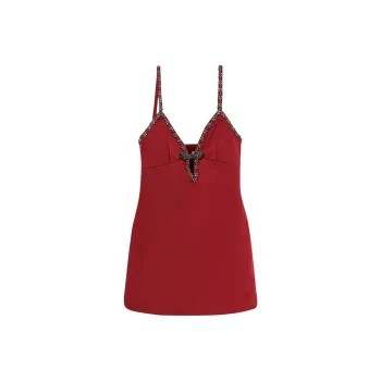 Self portrait Satin Strappy Mini Dress