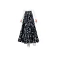 Black with White Floral